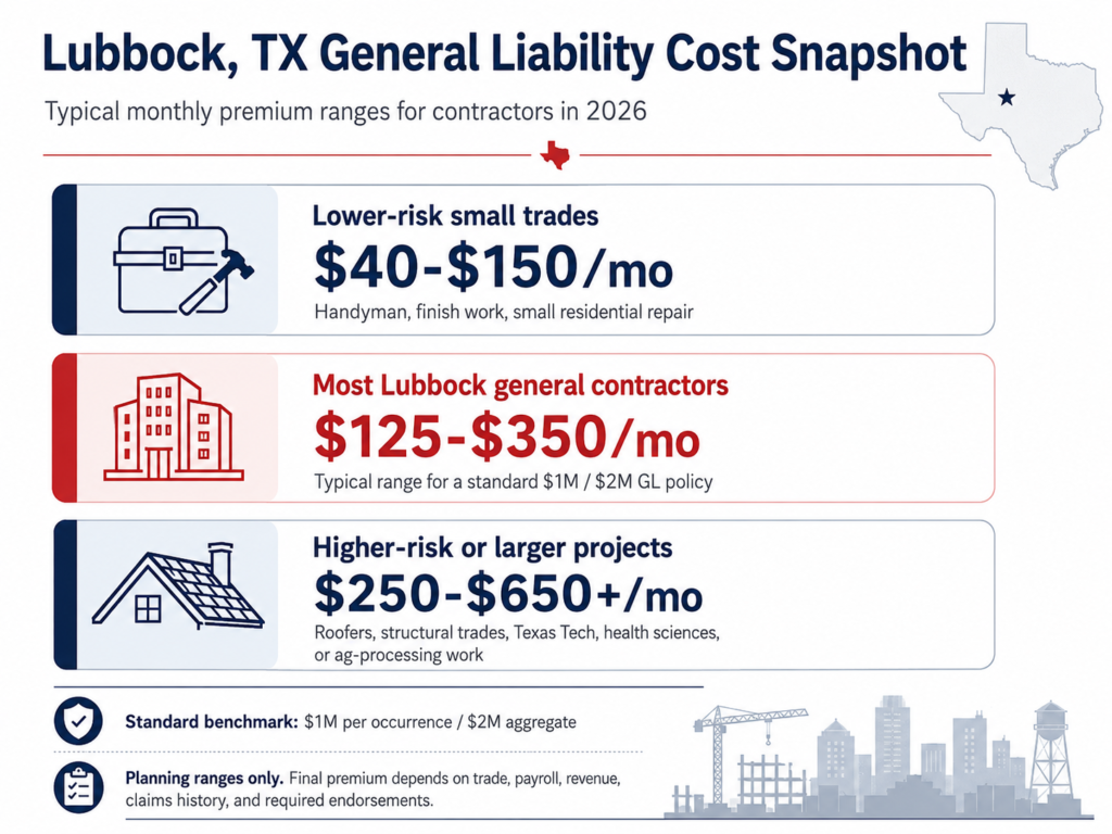 general liability insurance cost lubbock tx snapshot