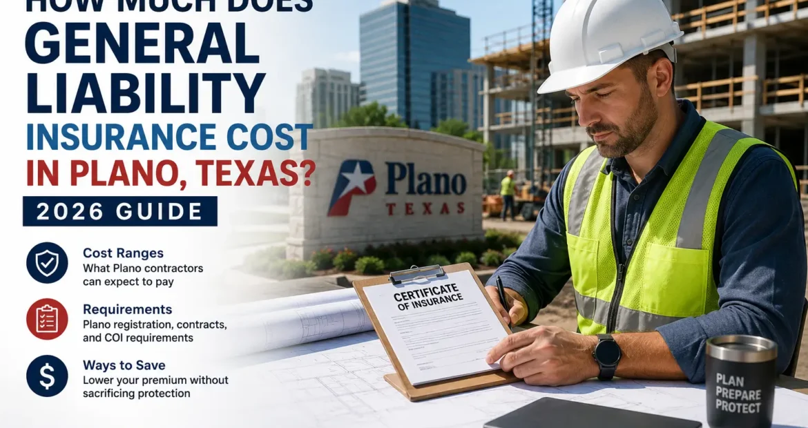 General liability insurance cost for Plano, Texas contractors: 2026 pricing guide