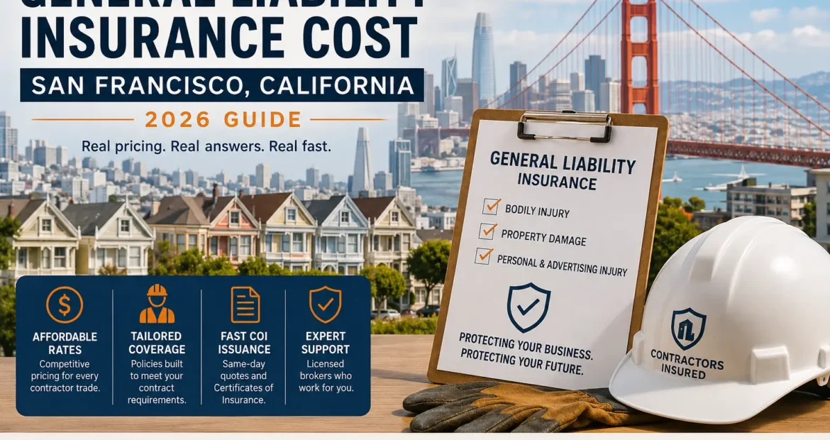 Contractor reviewing general liability insurance and COI requirements for a San Francisco job site.