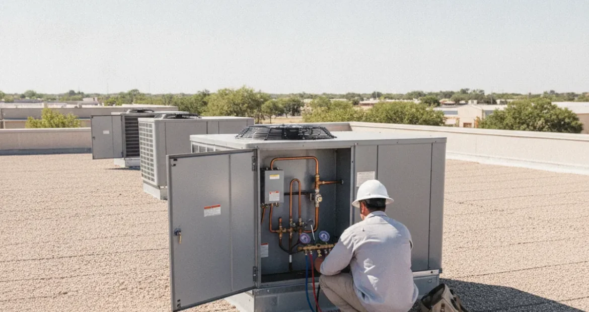 HVAC contractor reviewing Texas TDLR insurance requirements and COI before a job